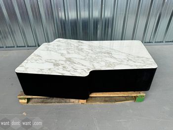 <b>*REDUCED* </b>Refurbished Lou Coffee Table with Calacatta Marble Top by Minotti