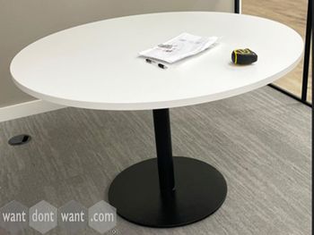 Used 1200mm white round meeting table