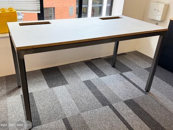 Used 1400mm Rawside desk with cable ports