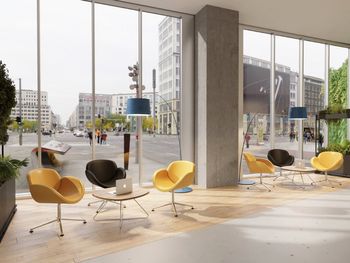 New upholstered chairs with four star base