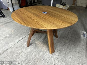 Used 1200mm walnut circular meeting table