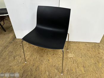 Used Arper Catifa wide canteen chair in black 