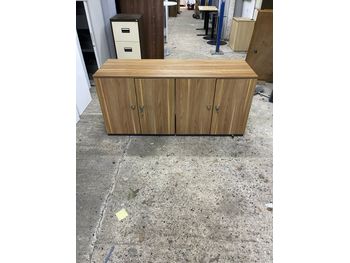 Used 1600mm light walnut 4-door credenza