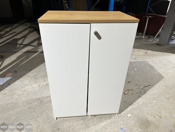 Used cabinet with wood top 
80 × 47 × 105 cm