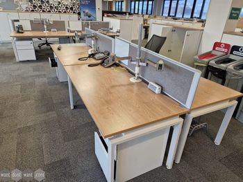 Used 1600mm back-to-back bench desks