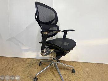 Used Black mesh operators chair