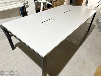 Used 2400mm Steelcase meeting table with power