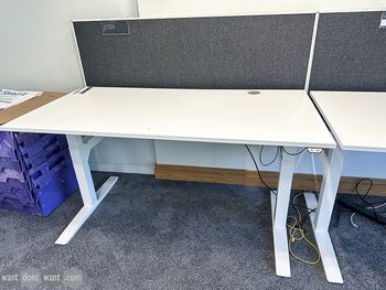 Used 1600mm Kinnarps electric sit-stand desk 