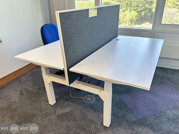Used 1600mm Kinnarps electric sit-stand bench desks