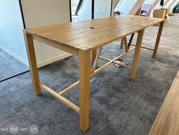 Used 3000mm Orangebox library oak high table
