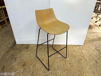 Used Allermuir Stools with Wooden Seat