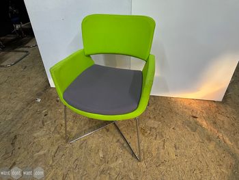 Used Connection sk01 green and grey chair 