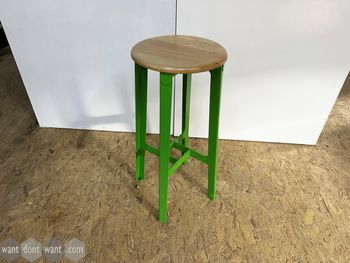 Used Naughtone stools with green legs