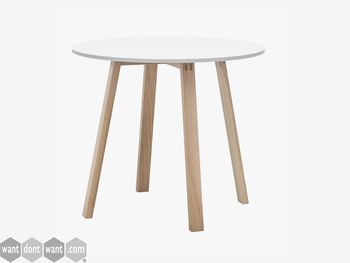 New 800mm circular table with oak legs