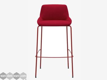 New upholstered bar stool with metal base