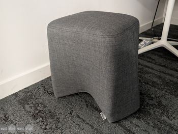 Used Boss Design 'Hoot' stool upholstered in a grey fabric