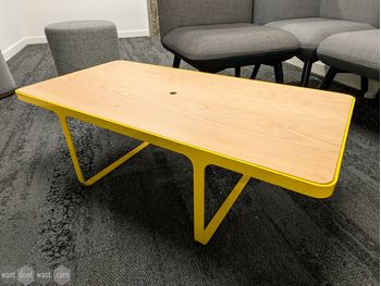Used 1100mm NaughtOne Trace Coffee Table with yellow frame