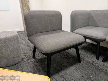 Used Boss Design low sofa in 2-tone upholstery
