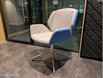 Used Boss Design Kruze chair with grey and blue seat