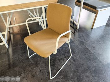 Used Boss Design Arran meeting chair on white sled frame