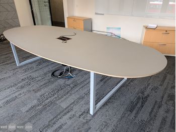 Used 3500mm meeting table with central power