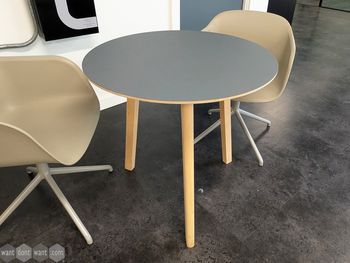 Used 750mm round table with wooden legs