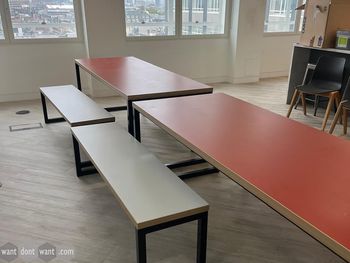 Used canteen table and bench set