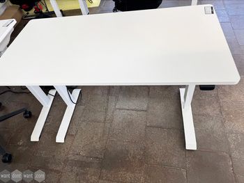 Used 1200mm electric sit-stand desk in white