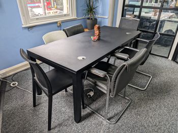 Used 1800mm electric sit-stand meeting room table with Linak motors