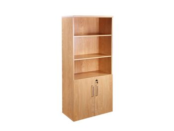 Combination cupboard with 3 x shelves and double door cupboard below