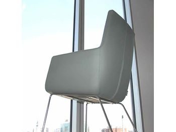 Further view of the green leather 'Swedese' boardroom chair - 18 of these included with the boardroom table as previously detailed