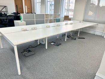 Used 1400mm White Bench Desks