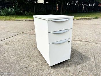 Used White Pedestals with Silver Handles