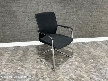 Used Wilkhahn black stacking chairs