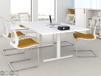 New 2000mm Boardroom Table with Central Cable Port