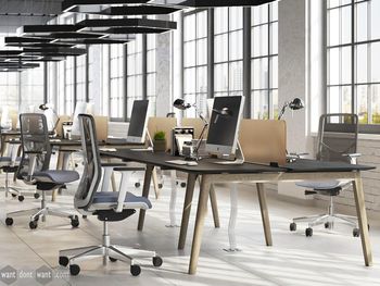 New Desks with HPL Fenix Tops & Solid Natural Ash legs