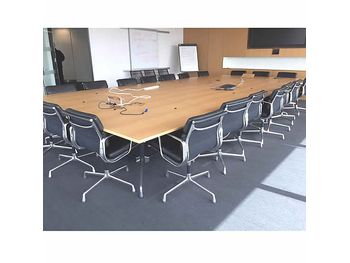 Further image of the Vitra Charles Eames segmented boardroom table.