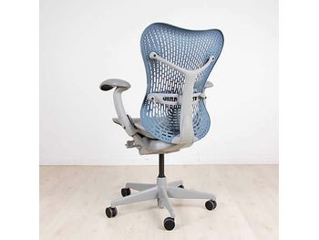 Further view of the Herman Miller Mirra chairs shown in the previous image.