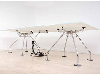 Further view of these stunning Tecno Nomos tables by Sir Norman Foster.