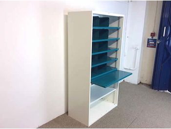 Further view of the Maine open storage shown in the previous image.