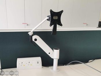 Used CBS Gas Adjustable Monitor Arms with VESA Plates and Desk Clamp