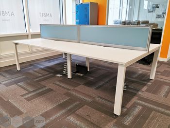 Used 1200mm Senator White Bench Desks - Excluding screens