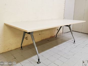 Used 2000mm Maple Meeting Table with Modern Splayed Leg Frame 