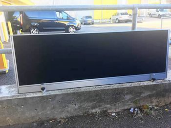 1600mm Framed Black Fabric Desktop Dividing Screens