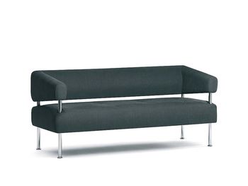 Contemporary sofa with chrome feet