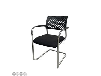 Used Kusch 'Papilio' Frame chair with black upholstered seat and mesh back.
