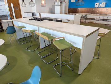 Used 3800mm Frovi Ply Edged High Table