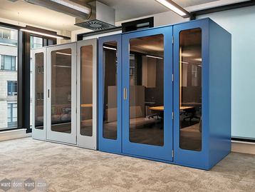 Brand New 4-person Acoustic Meeting Booths with Choice of Colour

