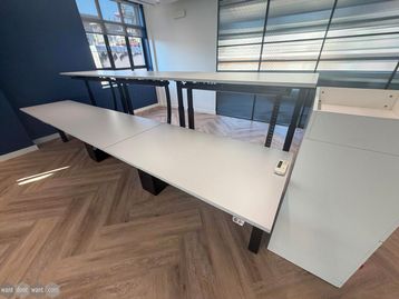 Used 1400mm electric height adjustable desk 