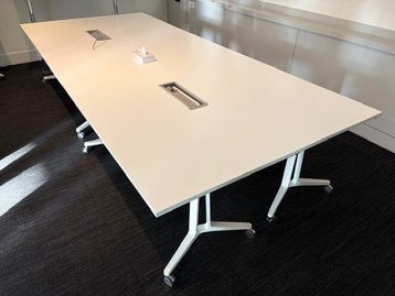 Used 1600mm Wiesner Hager flip top tables 